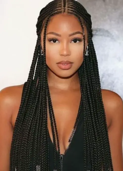 Thin Fulani Braids