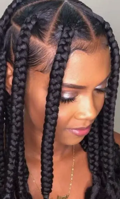 Triangle Knotless Tribal Braids