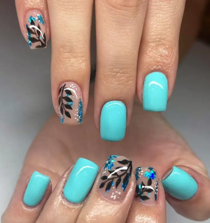 Turquoise Beach Nail Art