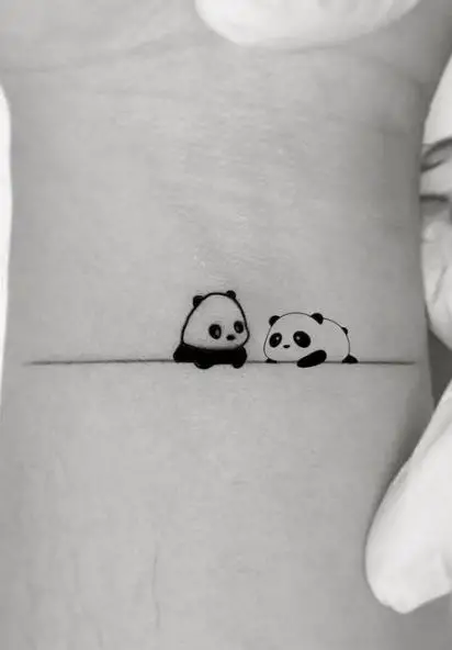 Two Panda Bears Tattoo
