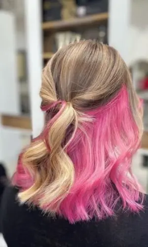 Under Light Pink For Blonde Hair