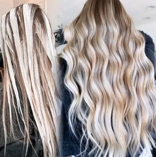 Warm and Icy Blonde Tones For Long Hair