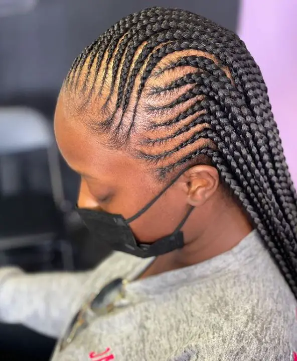 Wavy Cornrow braids hairstyles