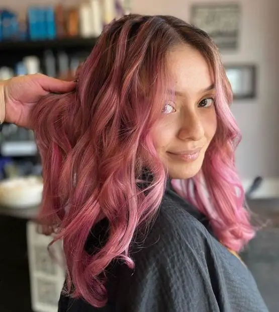 baby pink highlights