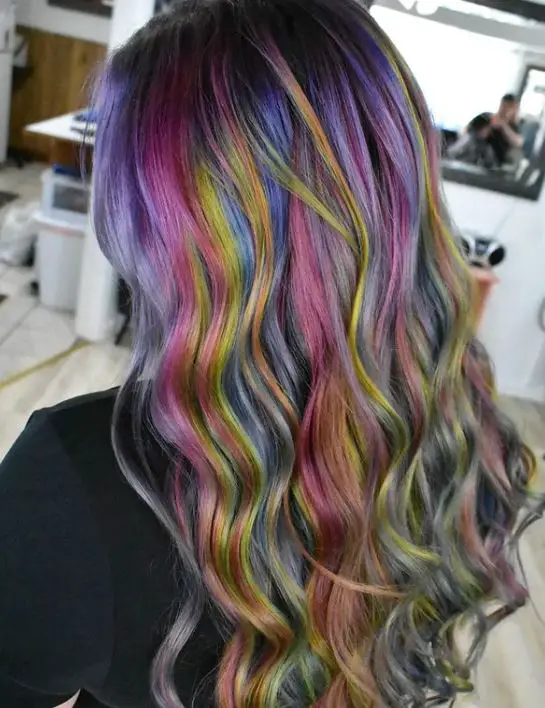 bold unicorn hair highlights