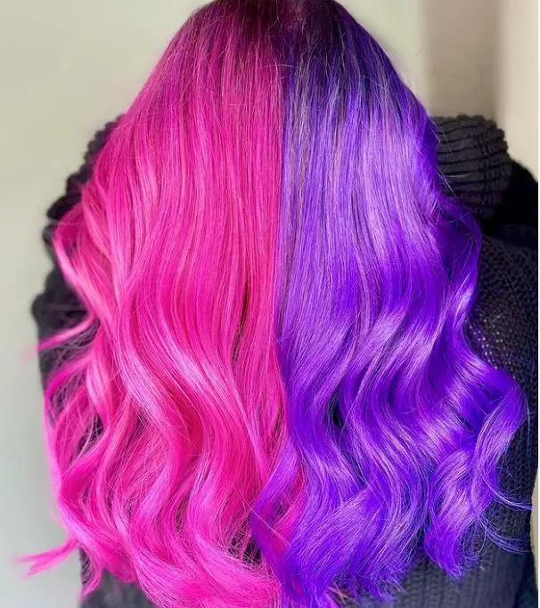 bright pink and purple hair