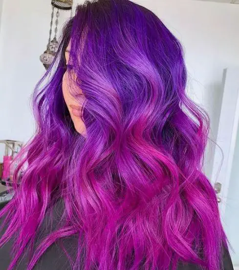 bright purple and pink ombre