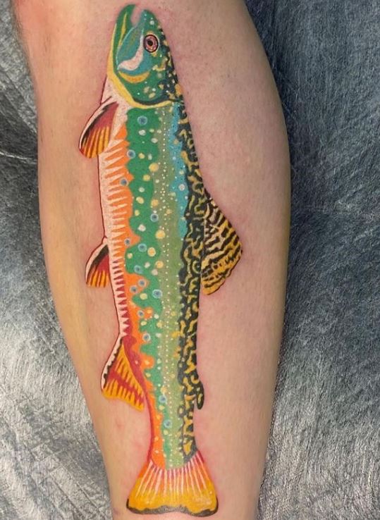 brook trout fish tattoo