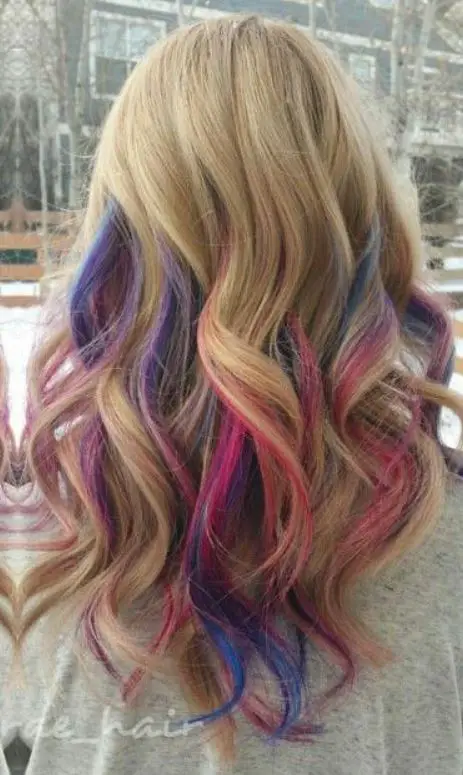 dark pink and purple highlights