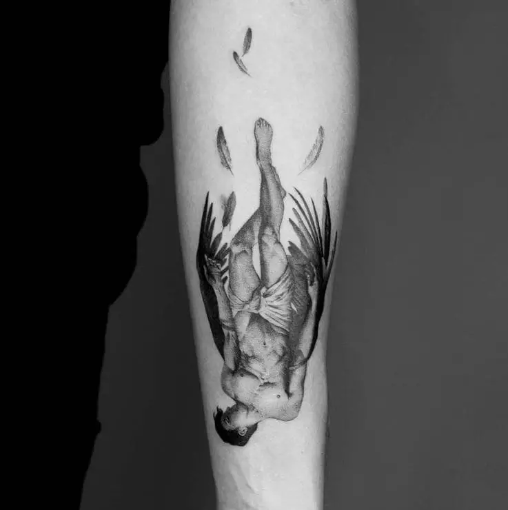 detailed icarus tattoo
