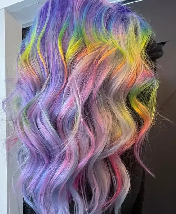 eye catching unicorn hair colour