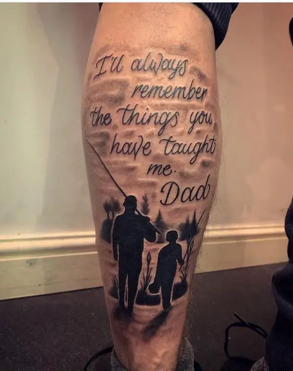 fishing memorial tattoo for a father