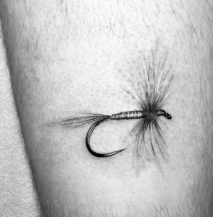 fly fishing hook tattoo