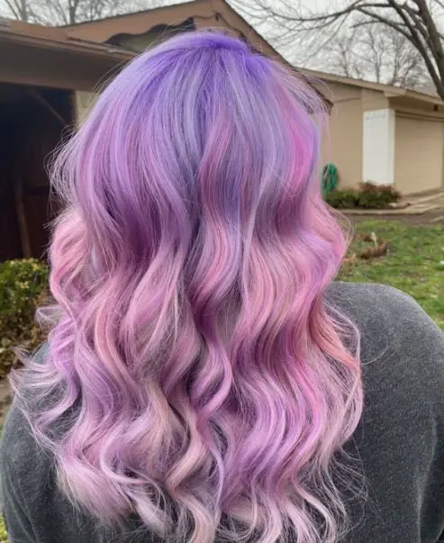 lilac unicorn hair