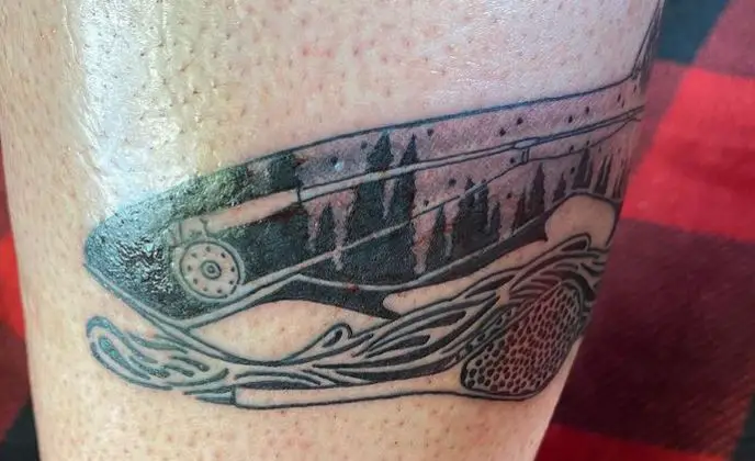memorial fishing tattoo for wife