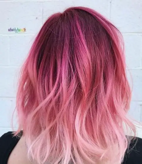 ombre purple and pink hair