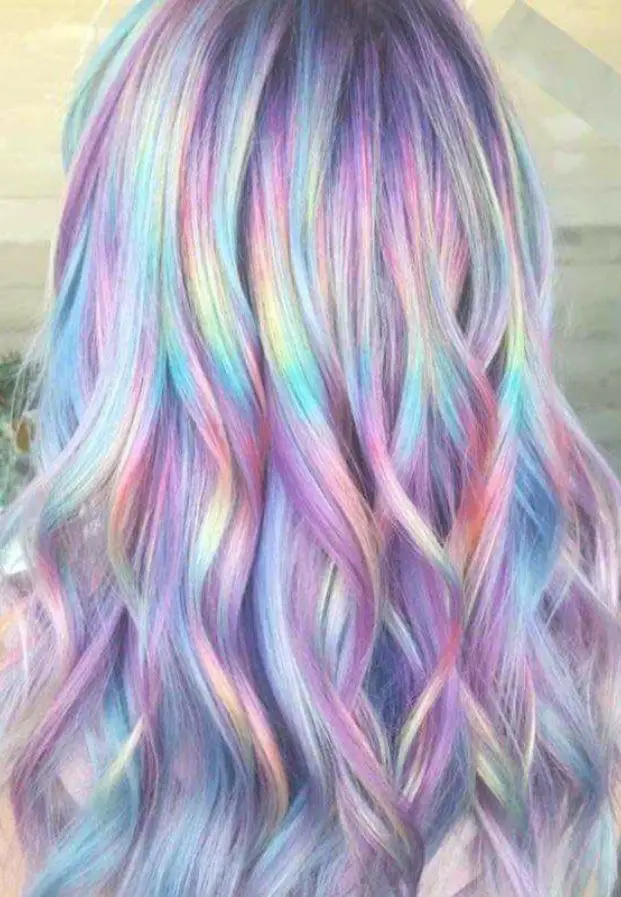 pastel unicorn hair