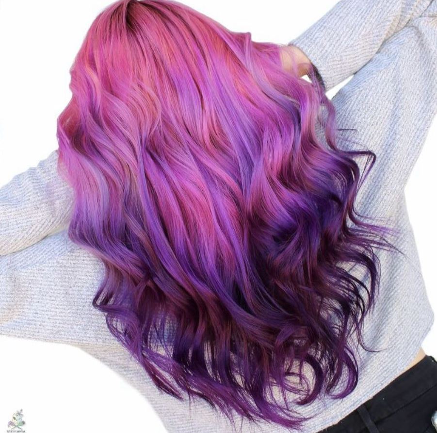 pink to purple reverse ombre