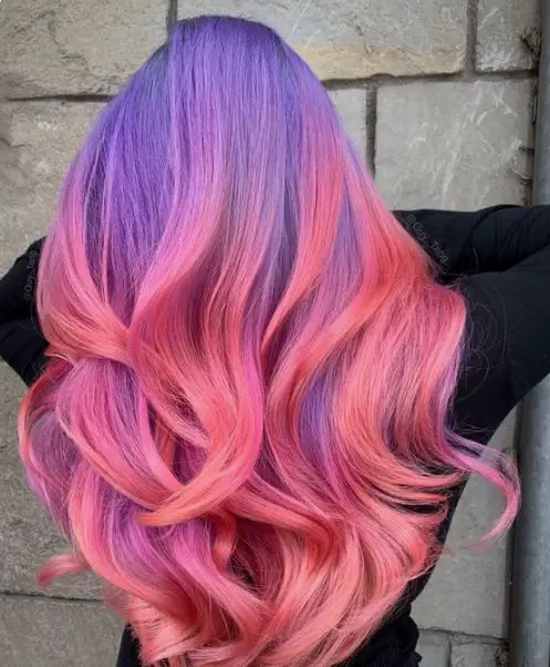 purple and pink ombre