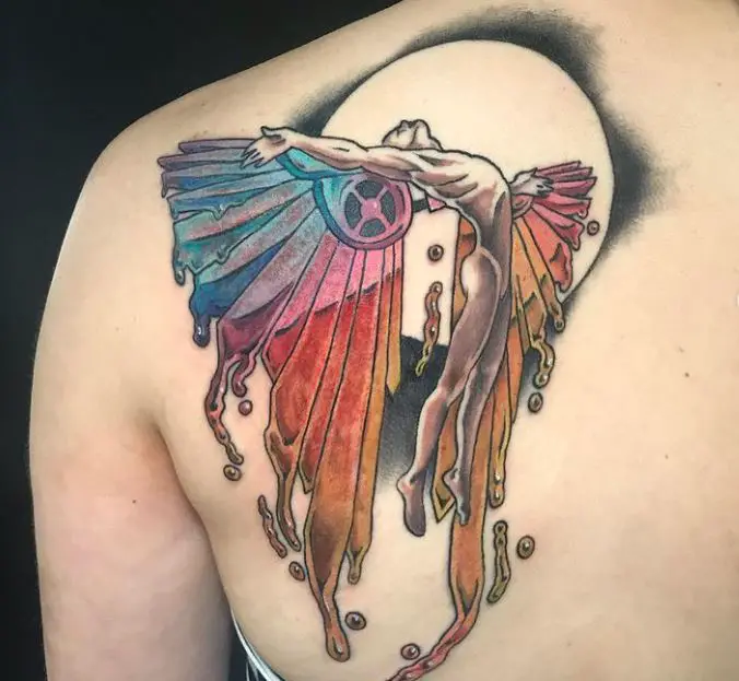 rainbow chrome icarus tattoo