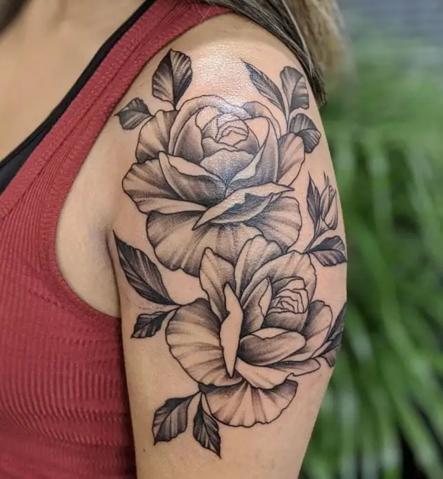 rose bouquet tattoo