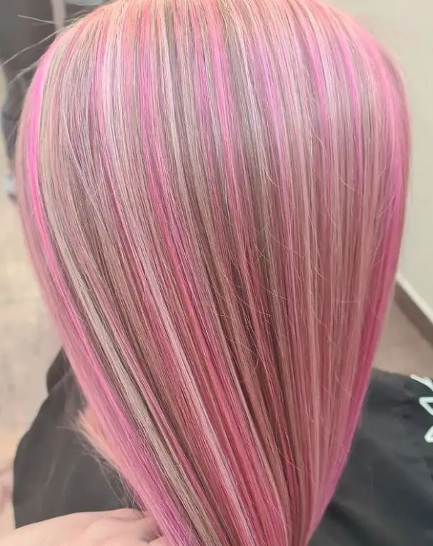 shades of pink highlights