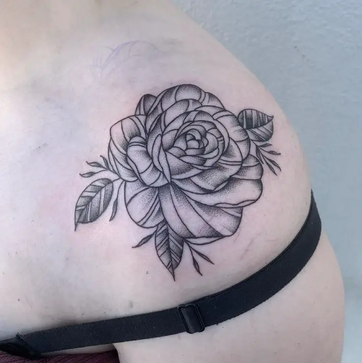 single black rose tattoo