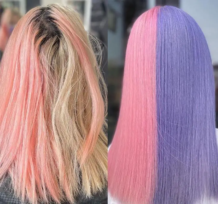 split colour hair