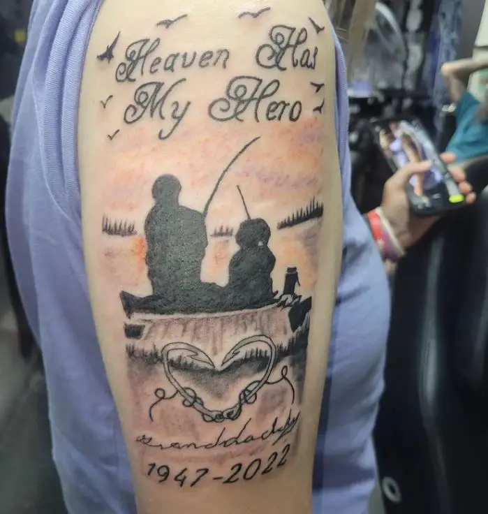 sweet fishing memorial tattoo