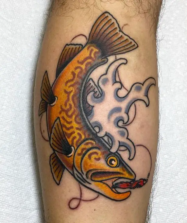 tiger trout fish tattoo