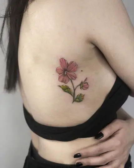 A flower on the ribs