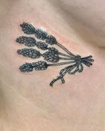 A little lavender bundle tattoo design