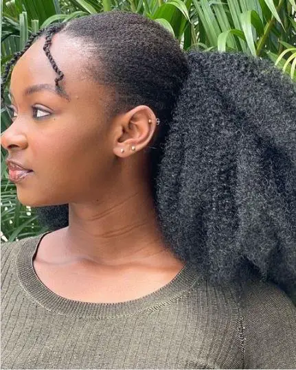 Afro drawstring ponytail