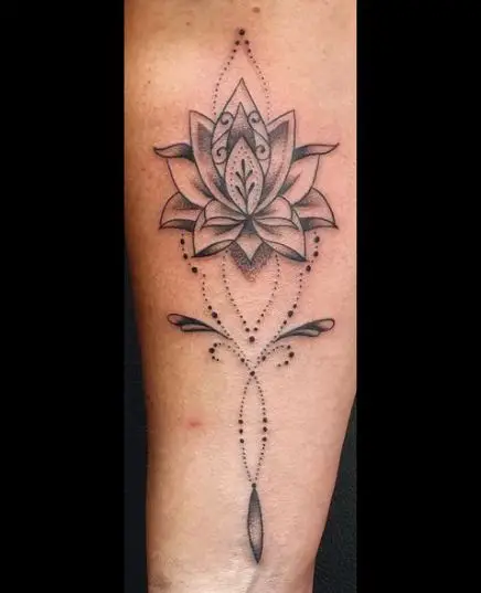 Artistic Lotus Tattoo