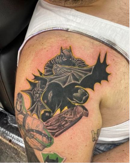 Batman Comic Book Tattoo