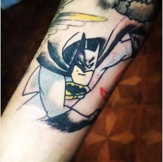 Batman Dark Knight Cartoon Style Tattoo