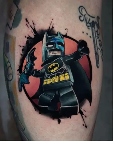 Batman Lego Character Tattoo