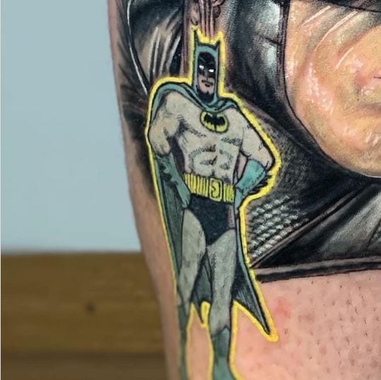 Batman Stencil Tattoo