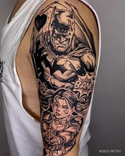 Batman and Harley Quinn Tattoo