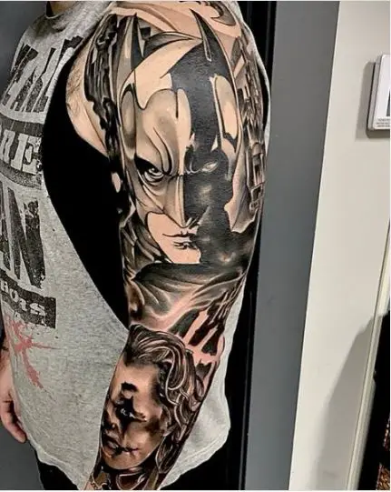 Batman and Joker Combo Tattoo