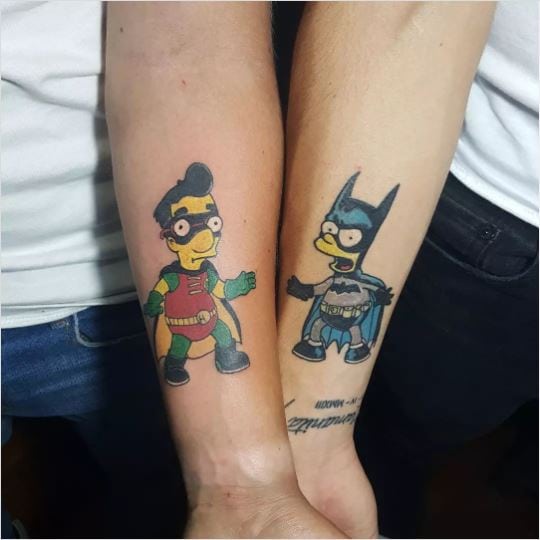 Batman and Robin Partner Tattoo