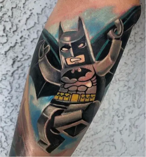 Batman legos tattoo art