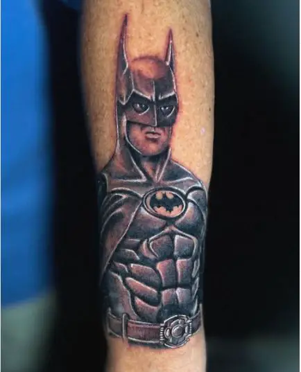 Beginning of a DC Marvel Half Sleeve Tattoo