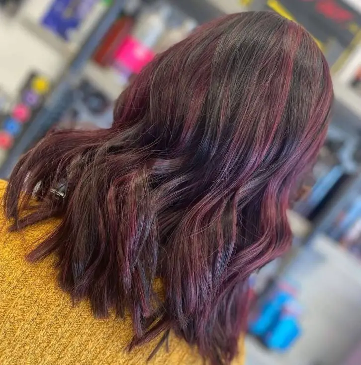 Black Cherry Balayage hair