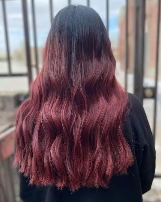 Black Cherry fall hair