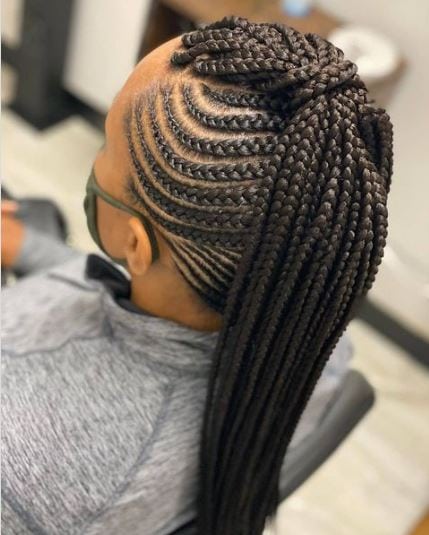 Blend of different styles of braids