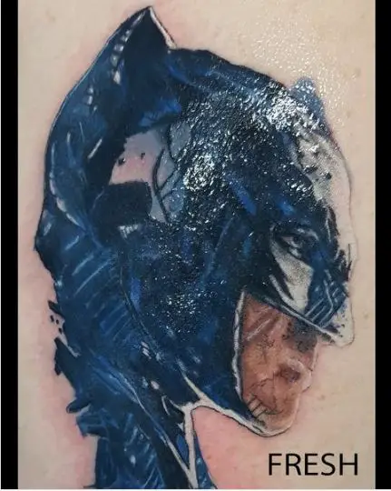 Blue Batman Tattoo Art