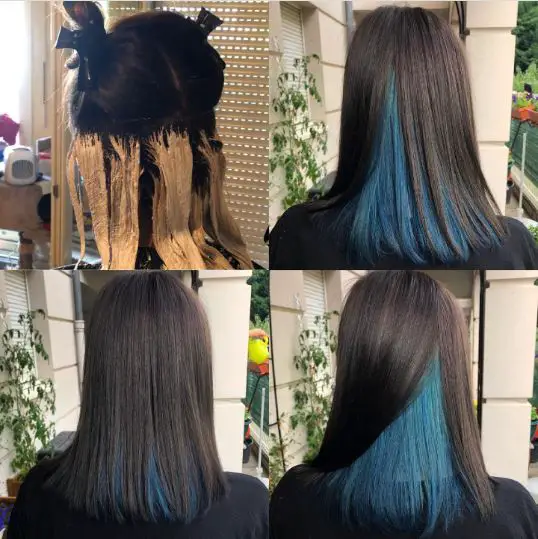 Blue Underlights For Black Hair