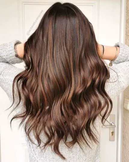 Brown Hair With Soft Caramel Highlights