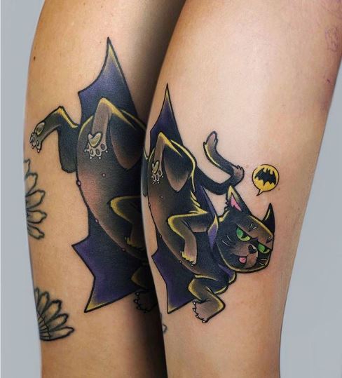 Cat-Bat Tattoo Art